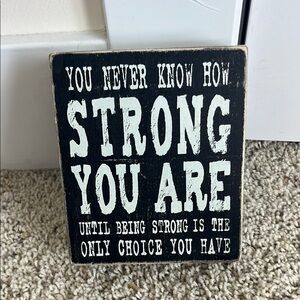 Inspirational Black and White Wall Sign